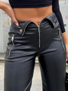 Pantalon Sexy cuir Zippé